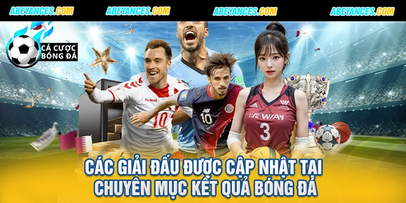 Các giải đấu được cập nhật tại chuyên mục kết quả bóng đá